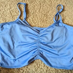 Pink Active Light Blue Crop Top